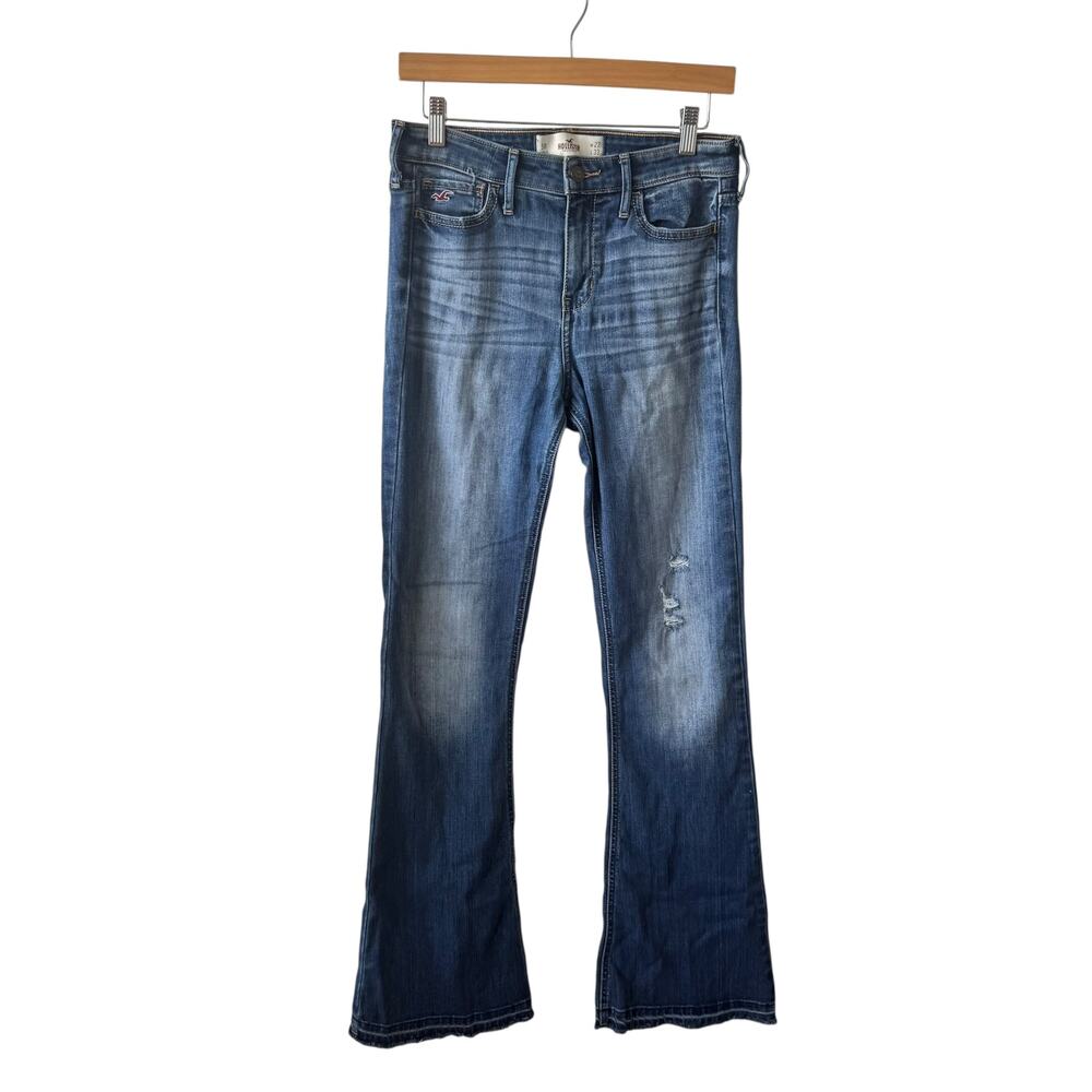 Hollister Jeans Women 5R‎ Blue Bootcut High Waist Y2K Pocket Western Country